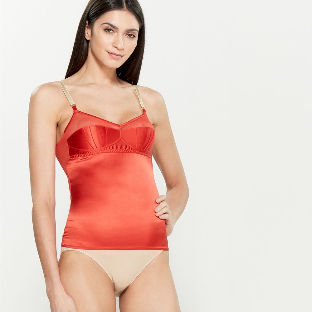 Stella McCartney red shimmer camisole